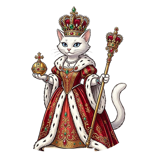 Kaiserin Seraphina (Die weiße Angora) (Dame) — Heller Hofstaat