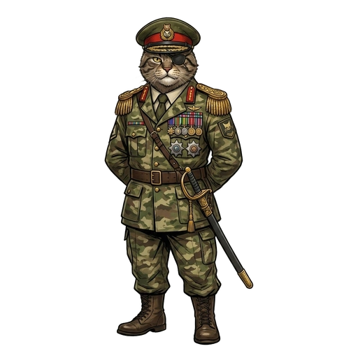 Soldaten-Katzen König